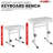5 Core Keyboard Bench Piano Stool Thick Padded Seat Height Adjustable Keyboard Chair