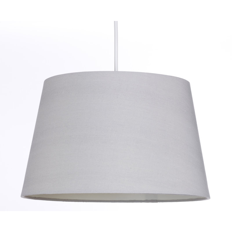 Cotton Empire Lamp Shade ( Uno ), Stone Grey, 19cm H x 30cm W x 30cm D