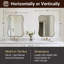 Miroir de salle de bain Contemporary Cadre en acier inoxydable-296120456-269572706