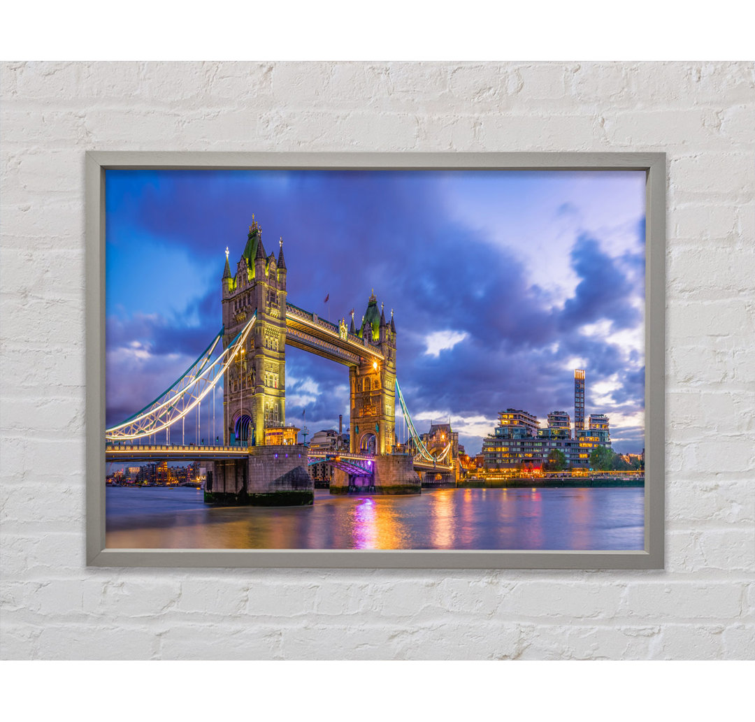 London Bridge At Night - Einzelner Bilderrahmen Kunstdrucke auf Leinwand