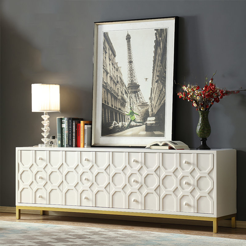 Meuble télé de style américain minimaliste, 78.74"