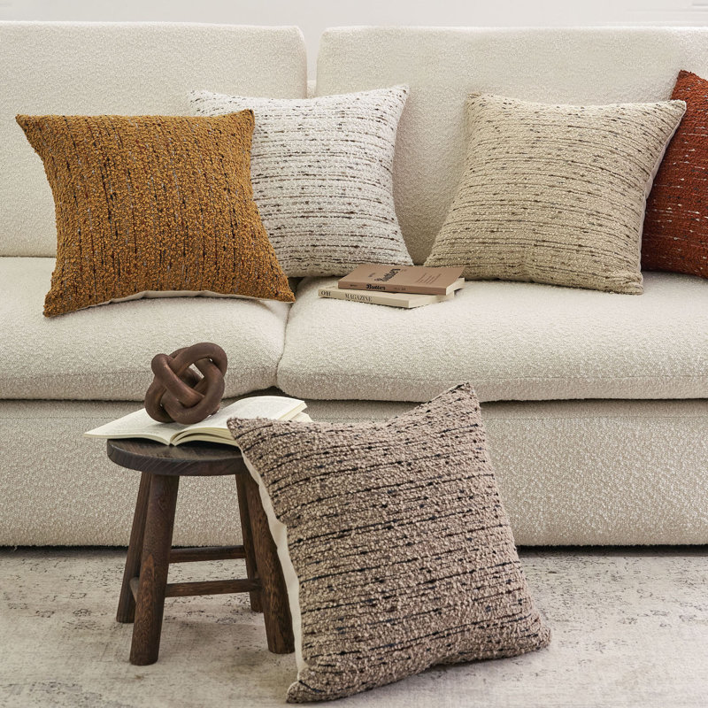 Housse de coussin Palermo, Taupe fumé