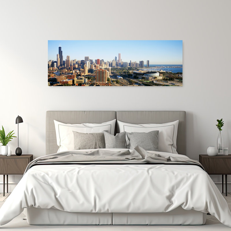 Chicago, Illinois, abstrait, architecture contemporaine, art mural, H 20 po x l 60 po