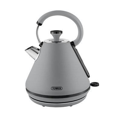 Tower Sera Pyramid Kettle with Smoked Black Trim, 1.7L, 3KW