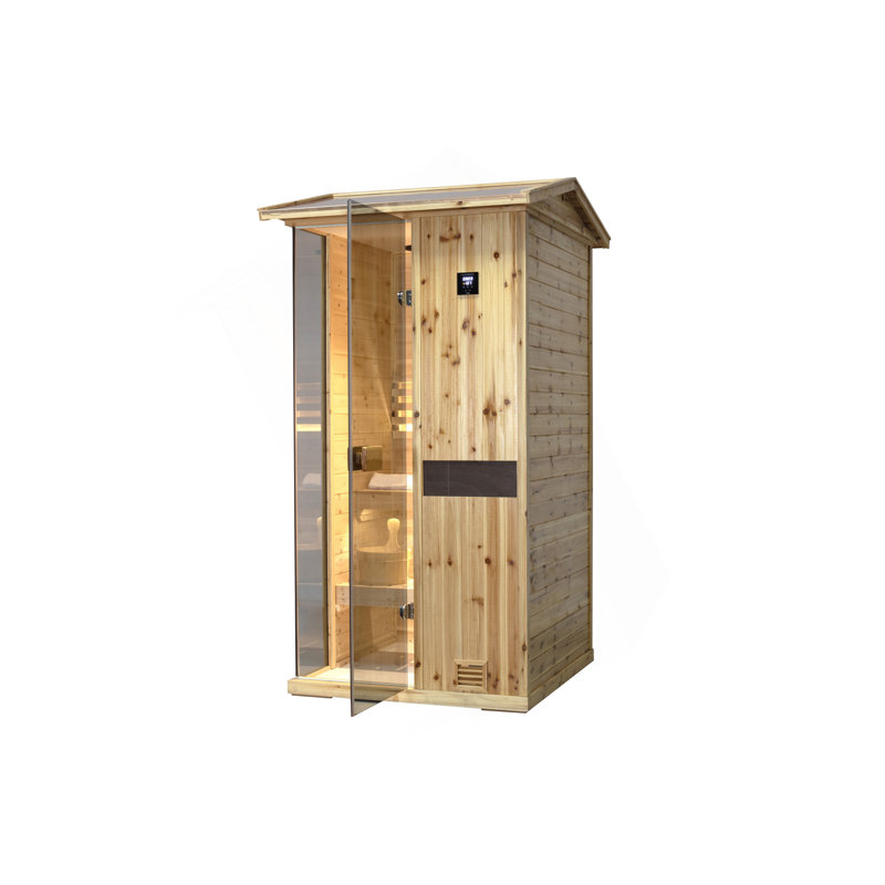 Sauna extérieur à vapeur en bois pour une personne