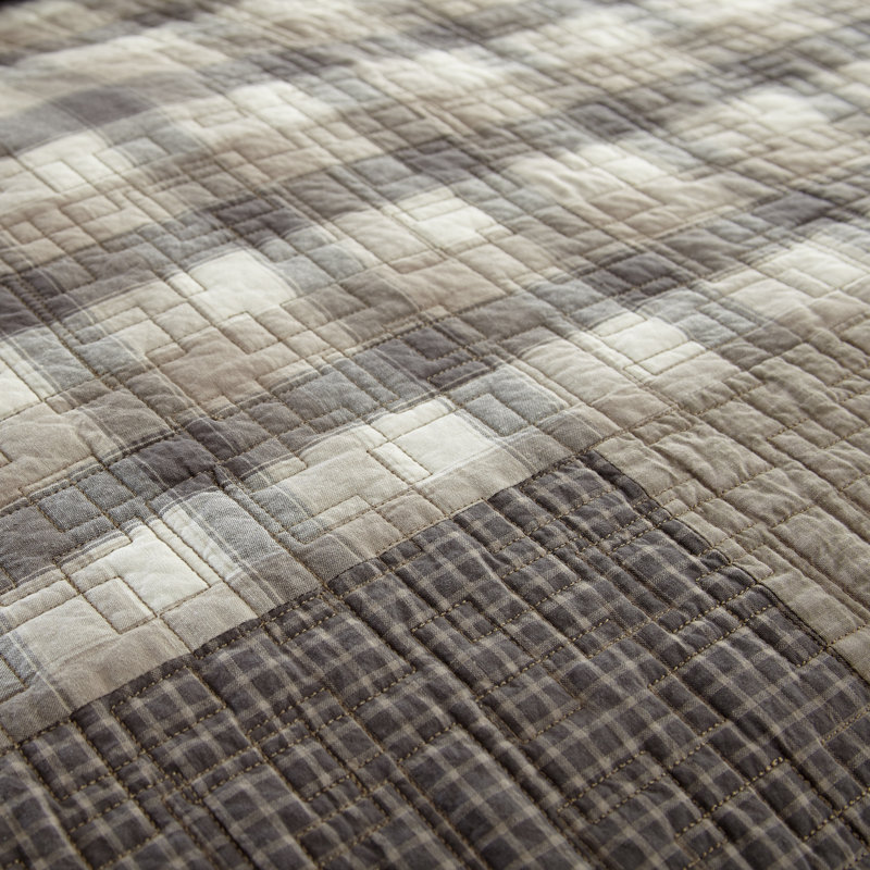 Donna Sharp Smoky Square Pieced Cotton Throw
