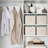 Large Storage Baskets For Shelves, Rectangular Closet Organizers With Handles, Foldable Closet Storage Baskets For Utility Room, 3-Pack, Beige Stripes