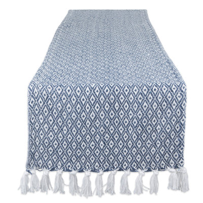 Chemin de table mini diamant bleu français 15 x 108
