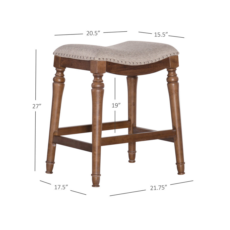 Kathryn 27" Big And Tall Stool, Brown