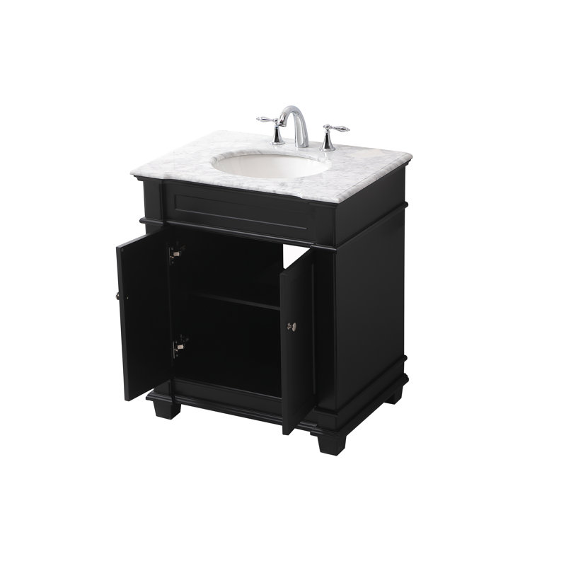 Ensemble de meuble-lavabo simple 30 po Lydie, Noir