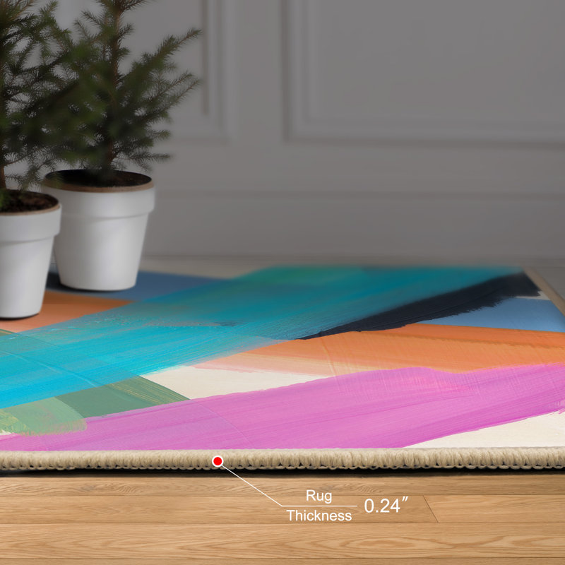 Tapis rectangulaire Dree avec envers antidérapant, Rectangle 5 pi x 7 pi 6 po