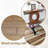 53.2In Wooden Console Table Circular Base Wooden Console Table