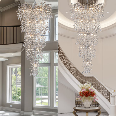 Dilpreet Crystal Dimmable LED Tiered Chandelier