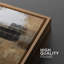 «Grunge Abstract Paint Effect Mid-Century Black Brown Stroke», reproduction sur toile 2 pièces-87607343-87607345