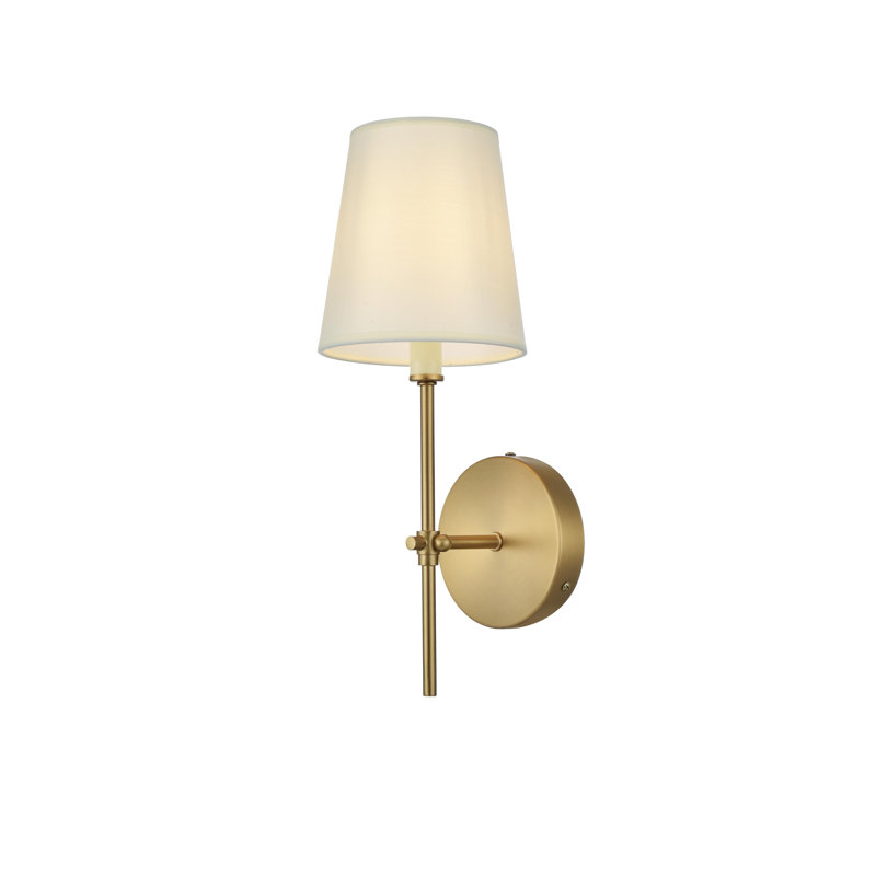 Saxon Iron Armed Sconce, Satin Gold