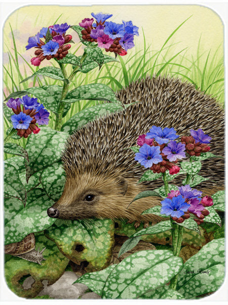 Caroline's Treasures Hedgehog Glass Cutting Board