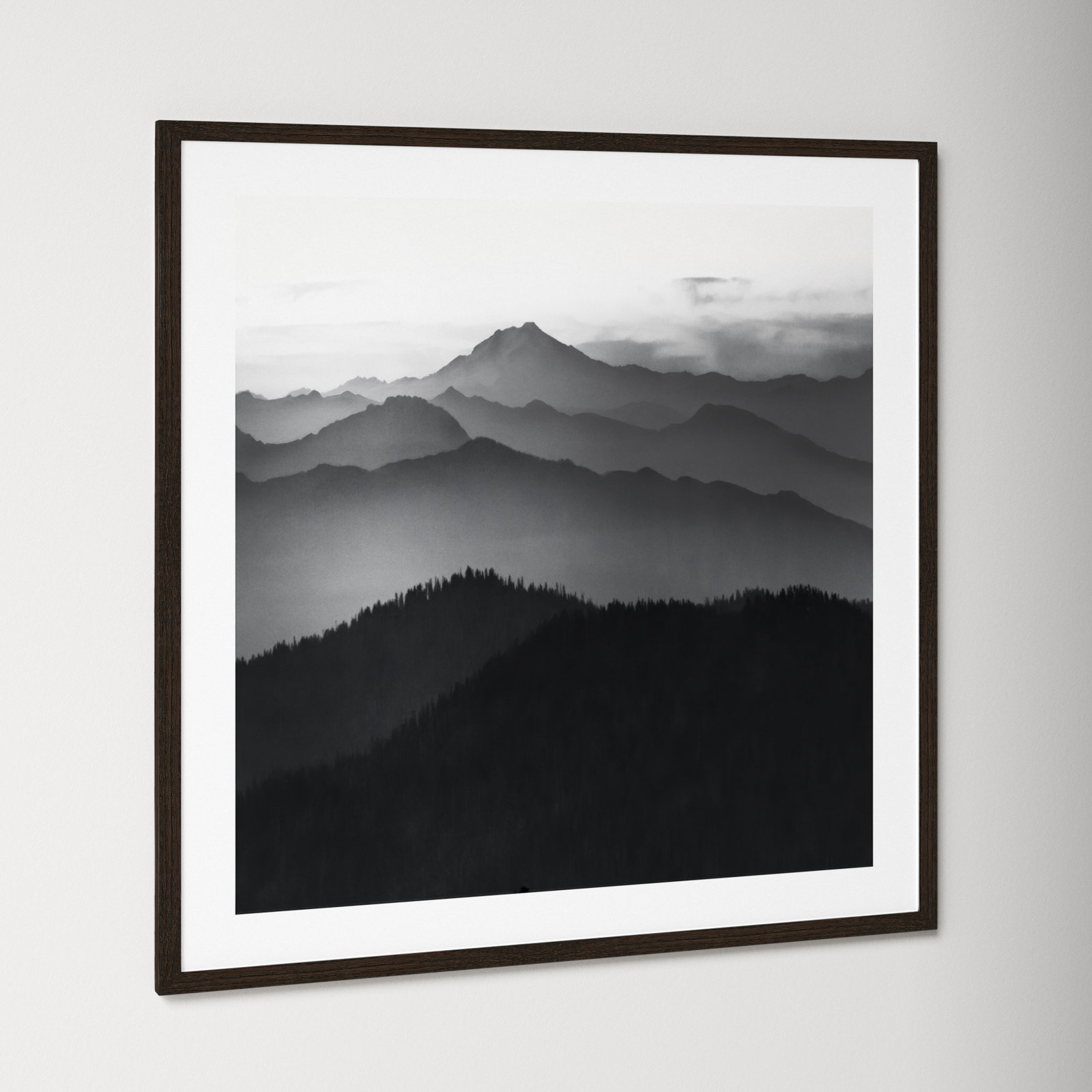 Cascades by Danita Delimont, 32" H x 32" W x 0.75" D, Walnut Framed