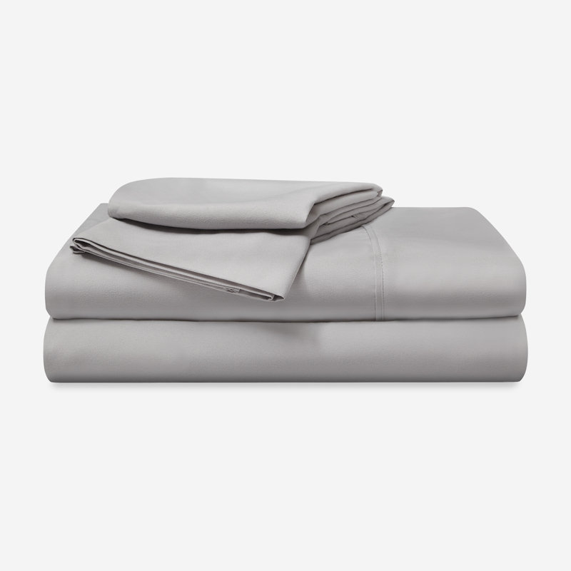 Bedgear Basic Bed Sheet Set - Breathable, Soft, Lightweight Essential Bedding, Twin Sheet Set with 2 Pillowcases, Light Gray