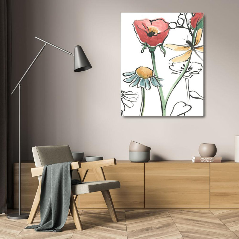 «Dakota Fields Vess, June» par Erica Gallery, art sur toile tendu: Boho Florals VI, H 24 po x l 20 po