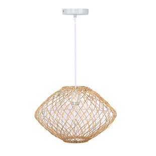 Rattan Dimmable Geometric Chandelier