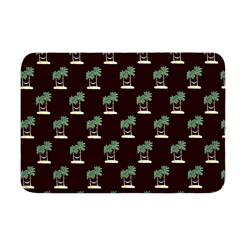 Tapis de bain Palmiers et singes, L 36 po x l 24 po
