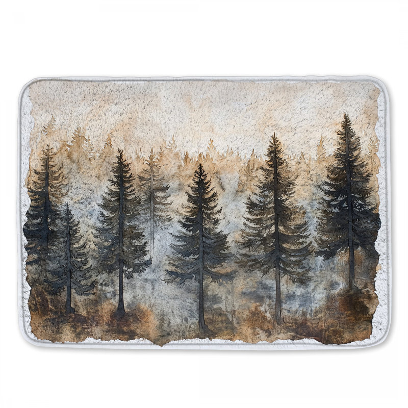Tapis de bain Misty Forest Landscape, 24in W x 17in L