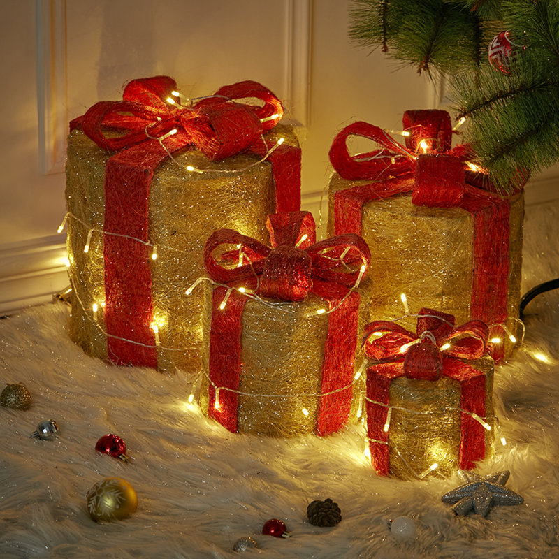 Christmas Decorative Accent, Gold/Red