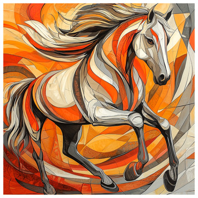 Abstract Running Horse Bedding Horse Bedspread Animal