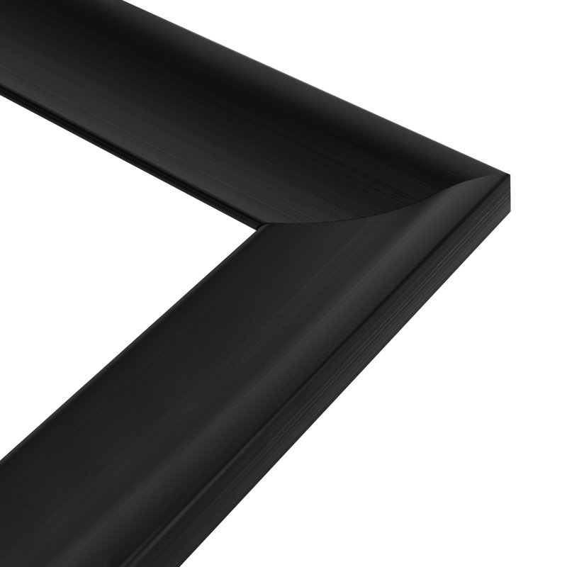 Emsworth Plastic Flat Mirror, 63.4 cm H x 83.4 cm W, Black