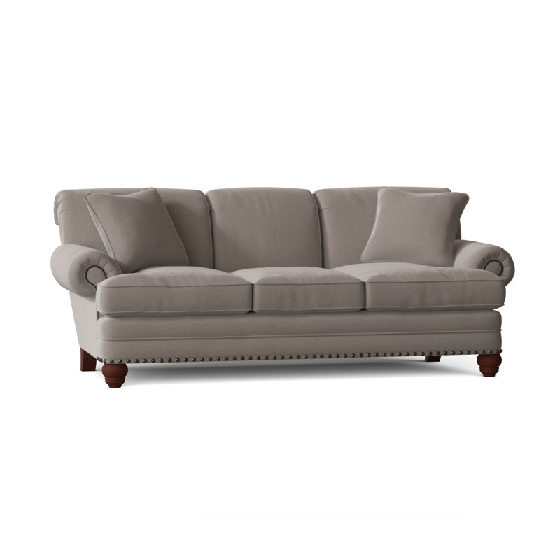 Spratt Sofa, Dark Brass, Manhattan, Peyton Navy Performance Twill