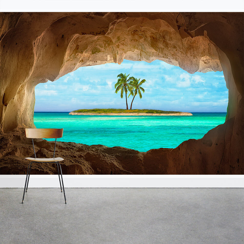 Wallums Wall Decor Tropical Cave Window 8 X 144 3 Piece Wall Mural Set Wayfair 3474