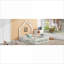 Lit plateforme double en bois de pin avec garde-corps - Aucun sommier requis, blanc pour la chambre à coucher-2025370707