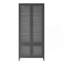 Grande armoire de rangement en métal avec 4 portes en verre et 5 tablettes, présentoir autoportant pour la maison et le bureau