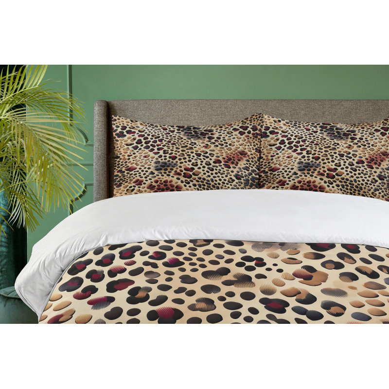 Leopard Duvet Cover, Queen Duvet Cover + 2 Standard Shams