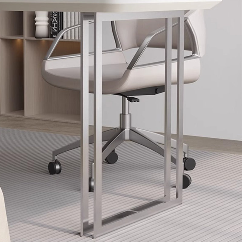 Bureau simple pour bureau avec tiroirs de rangement, Champagne, H 29,53 po x l 55,12 po x P 23,62 po