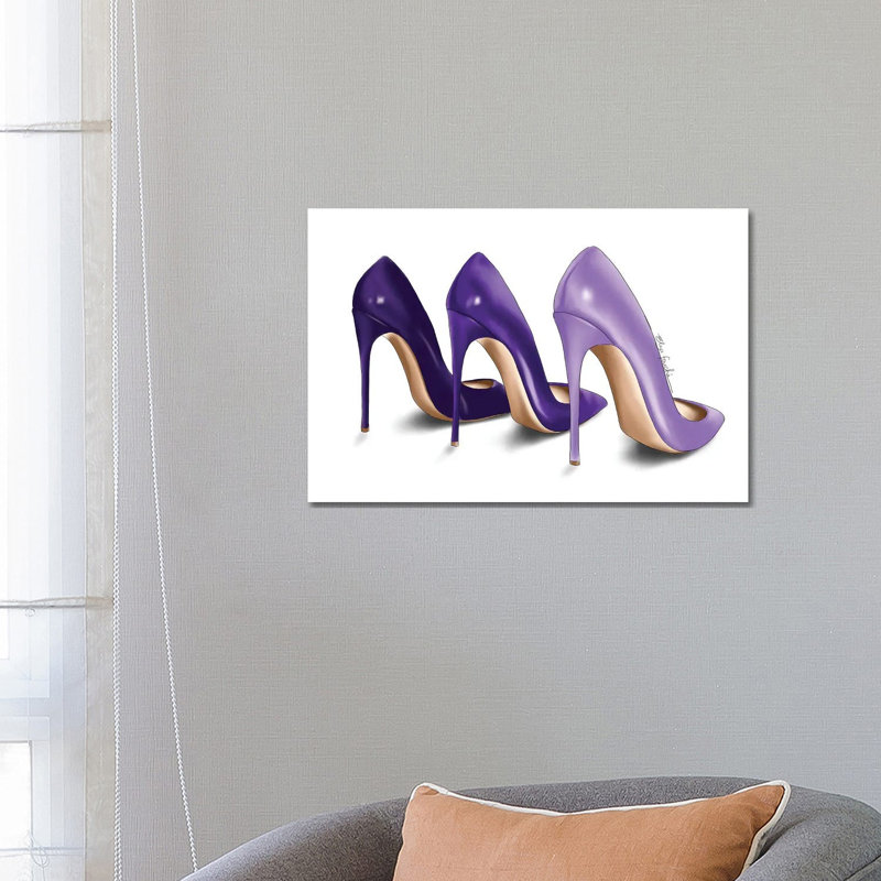 Purple Shades by Elza Fouche - Print on Canvas, Black Framed, 66.04 cm H x 45.72 cm W