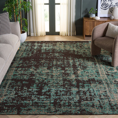Khemis Abstract Blue/Brown Area Rug