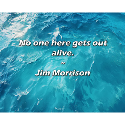 Artsy Quote "No one here gets out alive." By Jim Morrison Gallery Wrapped Canvas