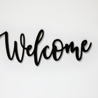 Art mural en métal Welcome Home