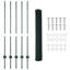 Fence with Post Segment Outdoor Barrier Garden Terrace Divider Boundary-173861435-173861434