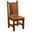 Fireside Lodge Barnwood Artisan Dining Side Chair - Antique Oak Seat
