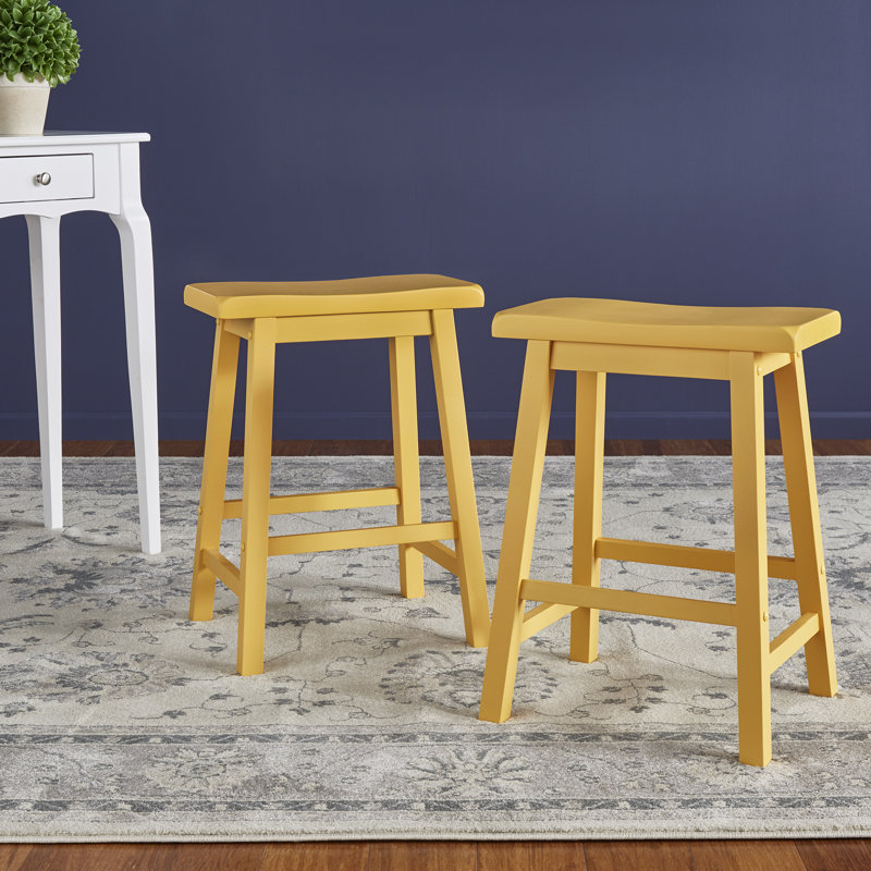 Tabouret en bois massif Whitworth, Tabouret de comptoir (siège d’une hauteur de 24, Gris antique