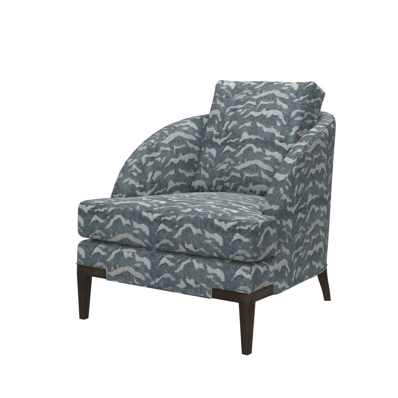 Lido Accent Chair, Expresso, Tigre Denim