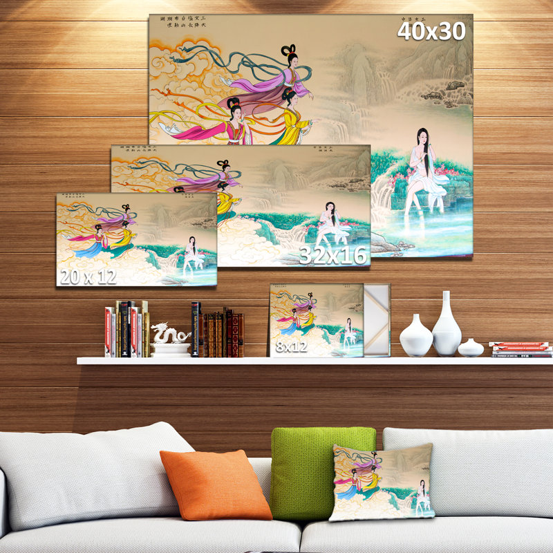 Chinois classique, reproduction d’art, Toile tendue, H 8 po x l 12 po x p 1 po