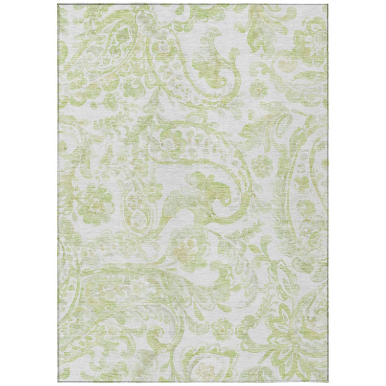 Shikela Washable Paisley Indoor / Outdoor Rug