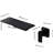 Matte Black Bathroom Sink Waterfall Fixture, Composed Of Brass, Single For Simple Water Control, Modern Appeal , Created With Effortless Temperature Compact Setup-121645550