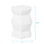 Tabouret tambour intérieur / extérieur en céramique blanche 13 po x 16,6 po