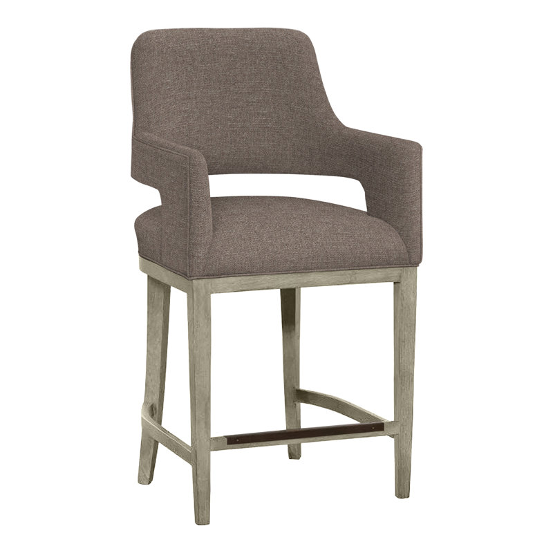 Tabouret de bar et de comptoir Josie, Amande chamois, Tabouret de comptoir (siège d'une hauteur de 26,5