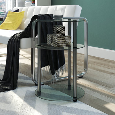 Beckett Glass Top End Table