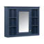 Armoire à pharmacie de 35 po x 27,5 po, armoire de rangement murale pour salle de bain, armoire de salle de bain moderne avec miroir, armoire à miroir avec 6 tablettes ouvertes-1999990564